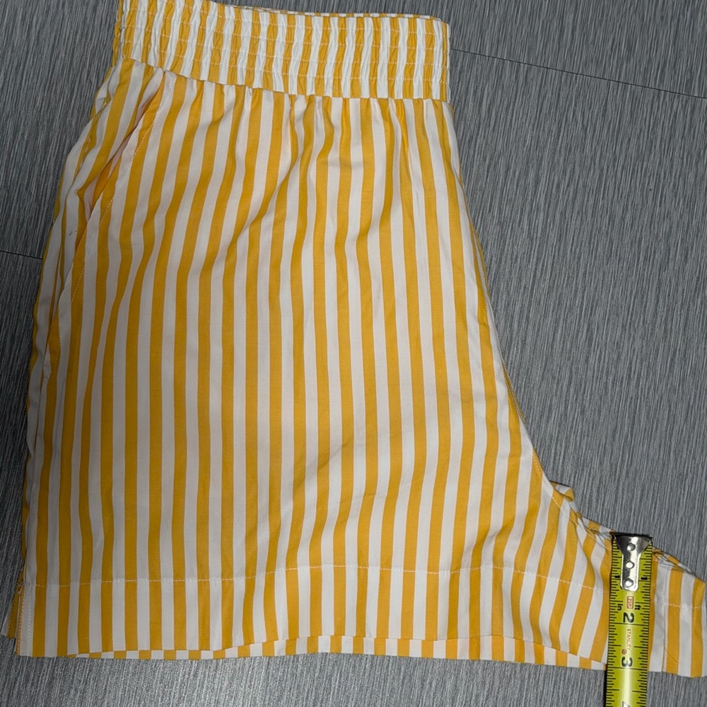 French Connection Large Stripe Shirting Cotton Blend Shorts NWT - Picture 5 of 10